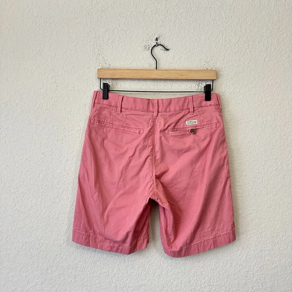 FAHERTY Island Life Shorts Dusty Rose Stretch Chino Performance Preppy